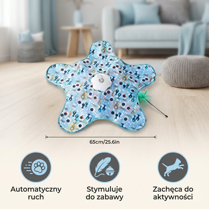 Automatyczna gra zachęcająca dla aktywnych kotów domowych